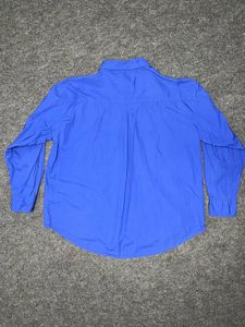 Blue Button-Up Long Sleeve Shirt