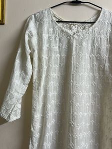 White Chikankari Kurta