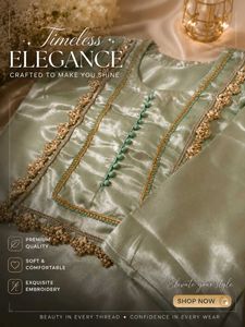 Elegant Silk Shalwar Kameez