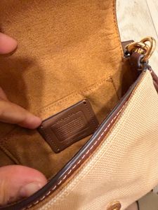 Original Coach Canvas &amp; Leather Crossbody Bag