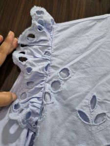 Blue Eyelet Dress