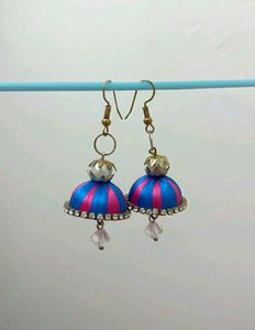 Handcrafted 💞Silk Thread Jhumka Earrings✨