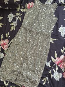 Sparkling Silver Sequin Dress