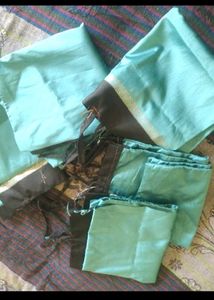Beautiful Teal pillow cover with Embellishments