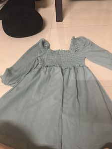 Boho Square Neck Smocked Dress