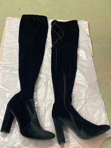 Knee Rise Boots Velvet