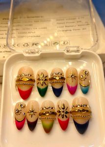 Exquisite Press-On Nails with Embellishments