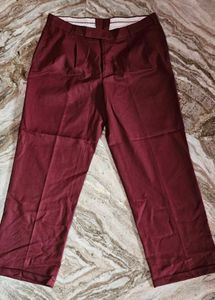 Men's Maroon Tailored Pants