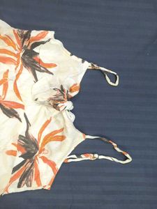 Floral Print Tie-Front Mini Dress