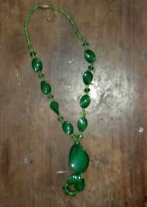 Green Crystal Pearls &amp;Beads Necklace
