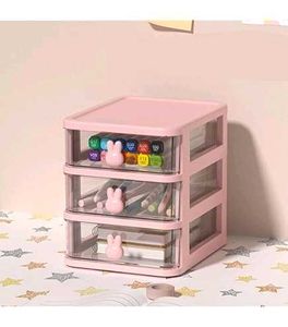 2Cute 3-Drawer Organizer pink and white