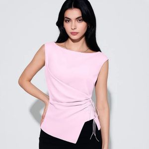 Chic Pink Wrap Top