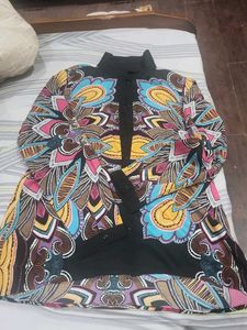 Vibrant Print Long Sleeve Top 42 Size