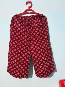 Stylish Red Printed Palazzo Pants