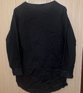 Elegant Black Embroidered Tunic
