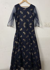 Elegant Navy Blue Ethnic Gown