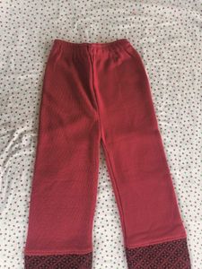 Warm Red Patterned Pants xs  size