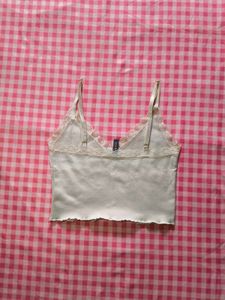 lace trim camisole top