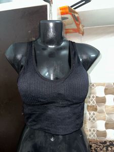 Black Sports Bra Set