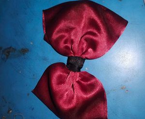 Elegant Red Bow Hair Clip