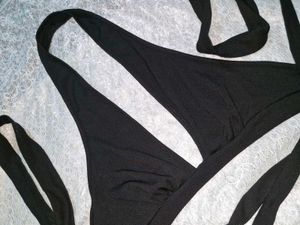 Black Halter Wrap Top