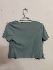 Sage Green Tie Up Top