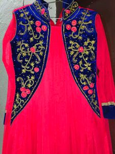 Vibrant Kurta Set with Embroidered Jacket