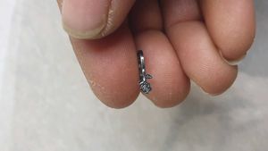 100% pure silver nose pin with free gift