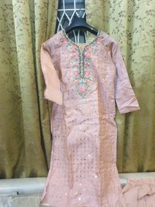 Light Pink Embellished Kurti