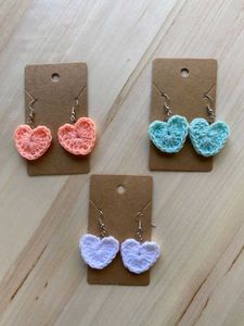 Heart Crochet Earrings(set of 3)