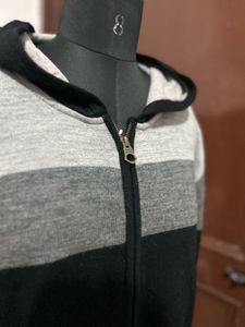 Striped Zip-Up Hoodie