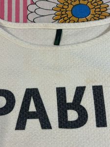 White "Paris" Graphic T-Shirt