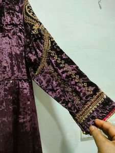 Beautiful anarkali with sequins work