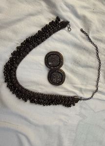 black oxidised jewellery set