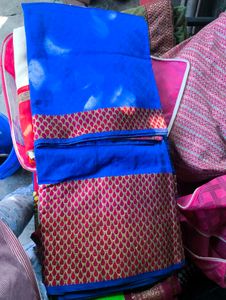 Blue & Red Saree