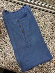 Blue Cotton Kurta