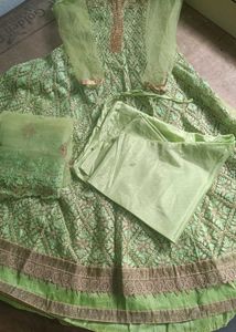 Beautiful Light Green Lehenga Choli Set