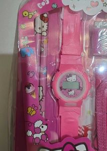 Hello Kitty Watch, Pencil, Eraser, Sharpner and Wa