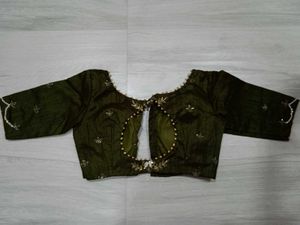Elegant Green Silk Blouse