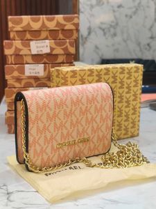 Michael Kors Pink Monogram Chain Bag