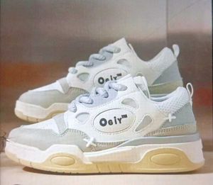 Stylish White &amp; Grey Chunky Sneakers