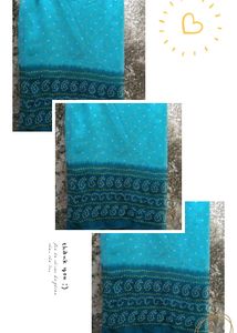 Beautiful Blue Bandhani Saree