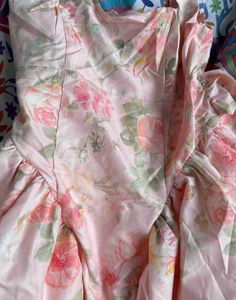 Savana "Pink Floral Print Dress"🩷🌸