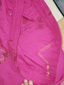 Vibrant Pink Printed Kurta