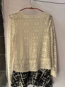 Lace Top with Flared Skirt