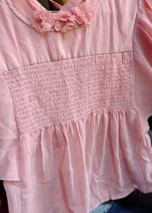 Pink Peplum Top