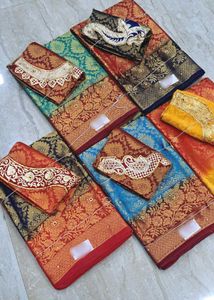 Elegant Red &amp; Gold Saree