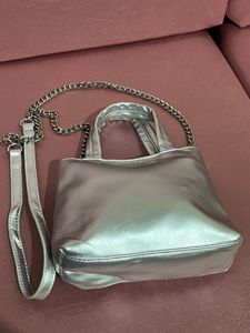 Chic Silver Mini Handbag