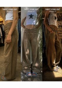 Brown Wide Leg Jeans