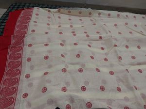 Pure Cotton Saree With Blouse
